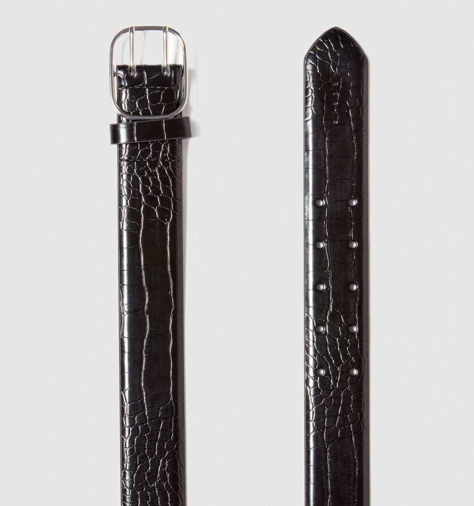 Coconut print belt - women's belts - Black | Sisley image number 3